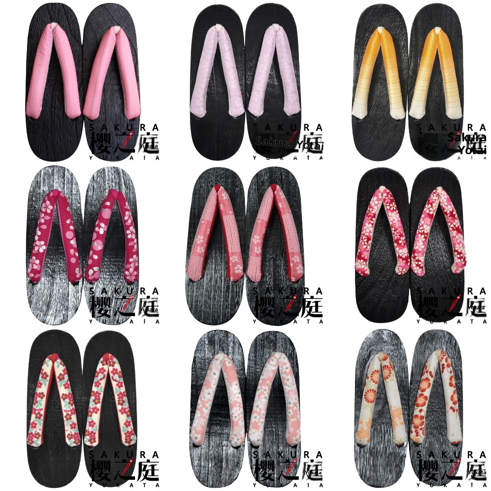 Sakura Yukata Wooden Sandals P - Bathrobe review and price
