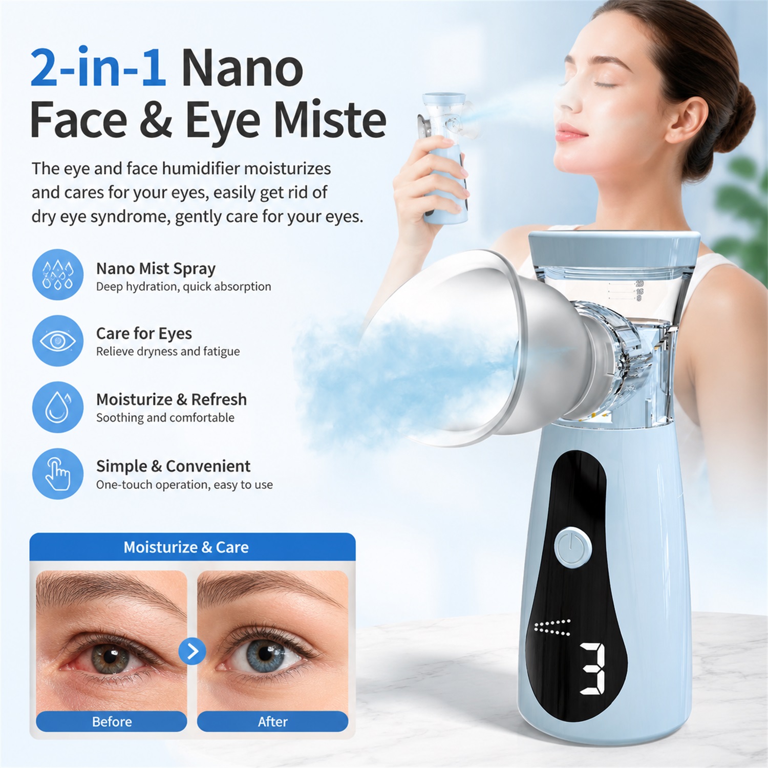 Eye Nano Humidifier Nebulizer  - Face Steamer review and price