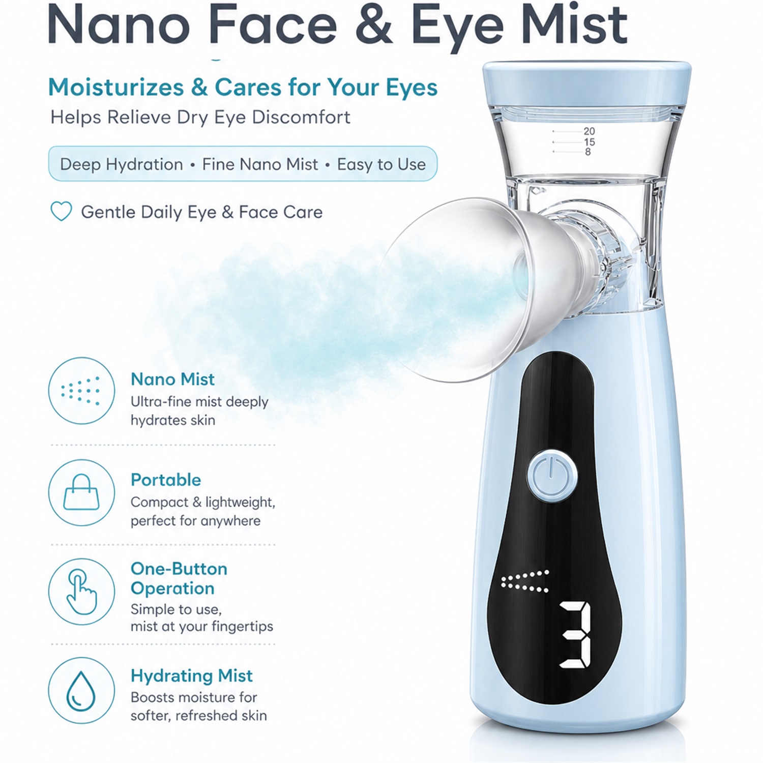 Eye Nano Humidifier Nebulizer  - Face Steamer review and price
