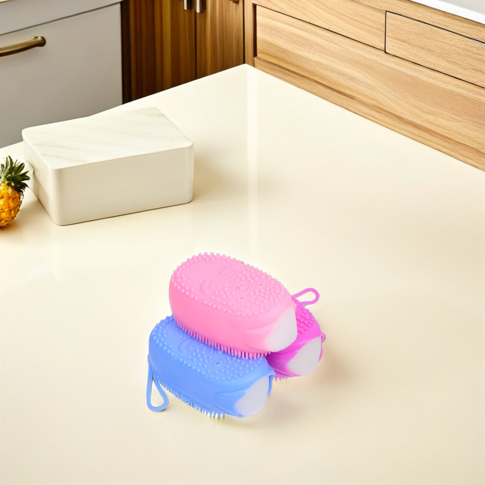 3Pcs Silicone Body Scrubber Du - Body Brush review and price