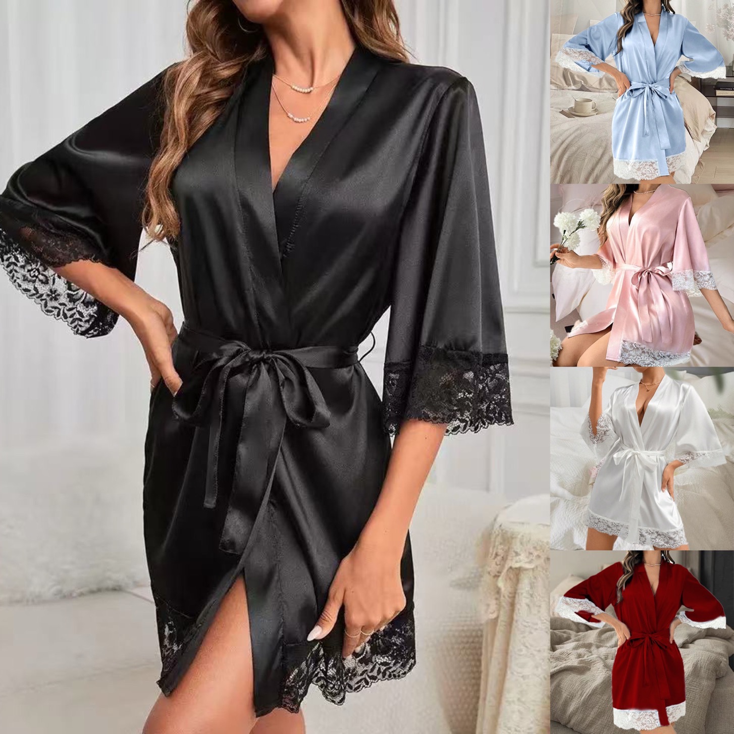 European and American bride ba - Bathrobe review and price