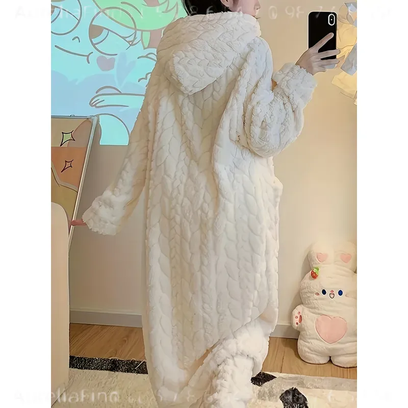Women's Flannel Robe Autumn Wi - Bathrobe review and price